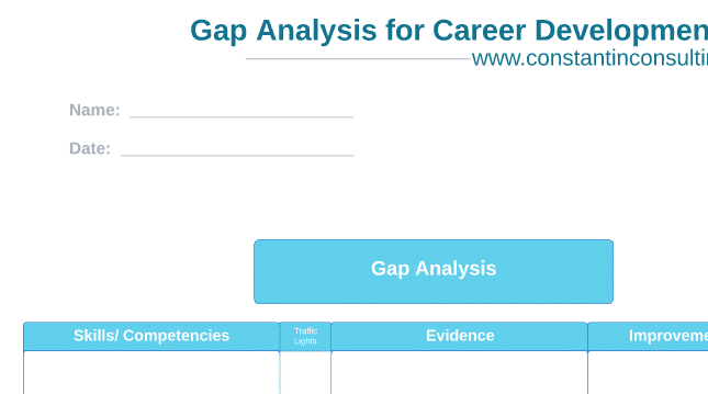 Gap Analysis Template Constantin Consulting